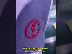 Bản vá logo silicone được in bằng sợi nhỏ cho nhãn hiệu quần áo