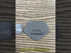 Nhãn hiệu may mặc in sắt trên logo bán buôn phản xạ bạc Nhãn hiệu tùy chỉnh cho quần áo Shir