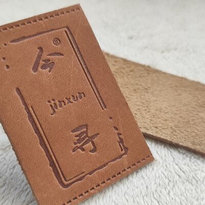 Customized Shape Leather Printing-Letter Label PU Leather Patches for Jeans Jacket Hats