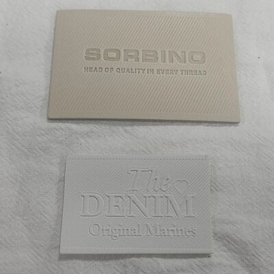 OEM High Quality  PU Leather Patches Custom Laser Embossing  Leather Sew on Jeans Jacket Printing Badge