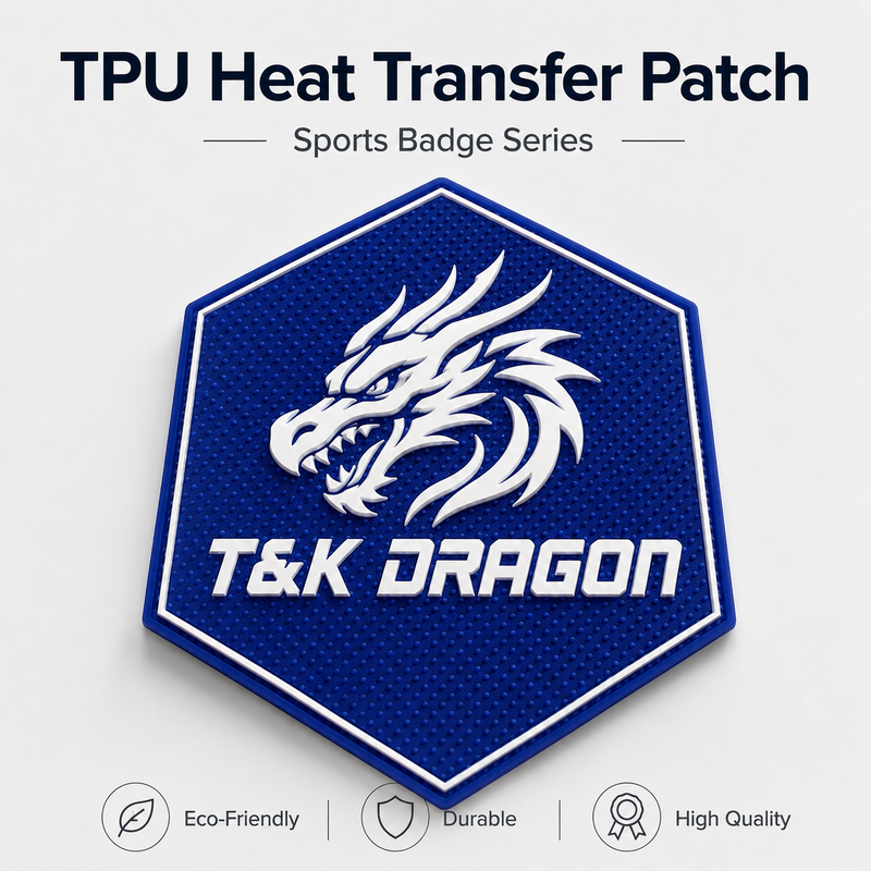 Factory Custom TPU Heat Transfer Patches 3D Soft TPU Patch Heat Transfer Custom Label Transfer TPU Heat for Clothing Use