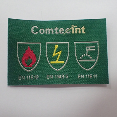 Damask Logo Tag Quần áo Nhãn dệt cho túi xách Giày dép May mặc Áo phông