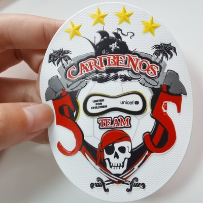 Hình ảnh được in trên Logo chính Bản vá TPU thân thiện với môi trường cho Jersey